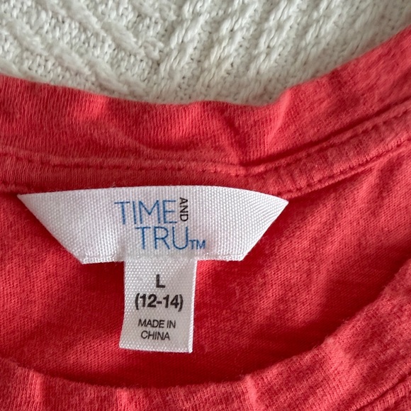 Time and Tru Sleeveless Coral Tank Top - Picture 2 of 3